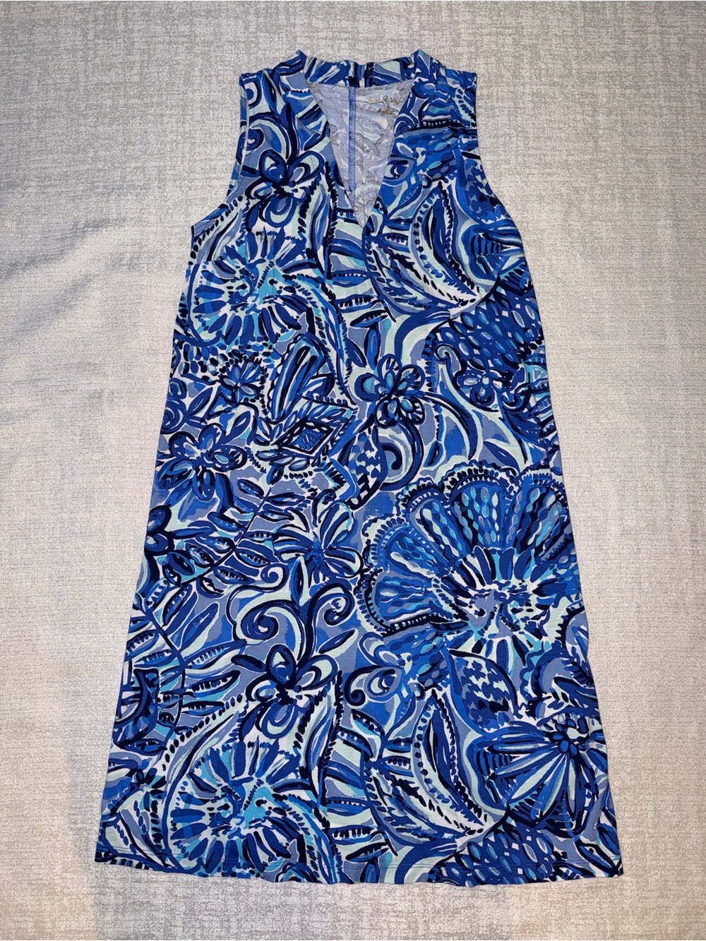 Lilly Pulitzer Blue Multitone Floral Shift Dress